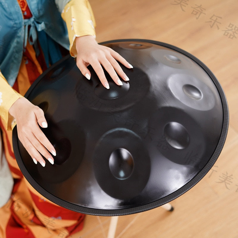 9/10 Tone Handpan Drum 22 Inches D Minor Blue Steel Tongue Drum Yoga Meditation Hand Pan Music Drums Percussion Instruments Gift - yourmeditation